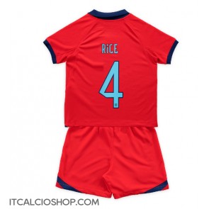Inghilterra Declan Rice #4 Seconda Maglia Bambino Mondiali 2022 Manica Corta (+ Pantaloni corti)